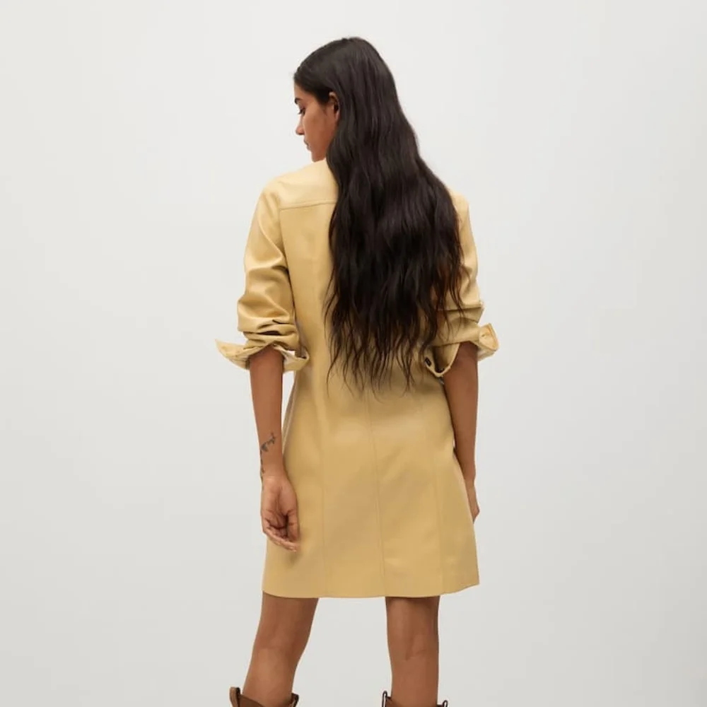 MANGO Faux leather dress - Picture 6 of 6